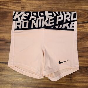 Nike Pro Light Pink Shorts Size Small
